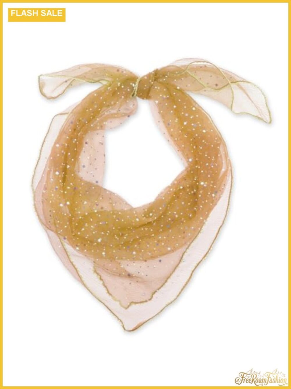 Rhinestone Sequin Head Scarf Mesh Neck Bandana Glitter Hair Wrap Women
